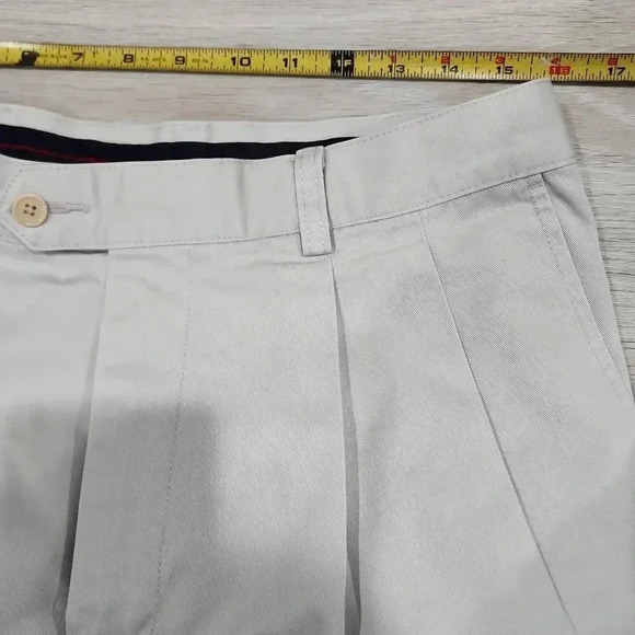 J. Crew Men's Classic Fit Pleated Trousers Casual Pants Beige Size 34x30 - Picture 5 of 11